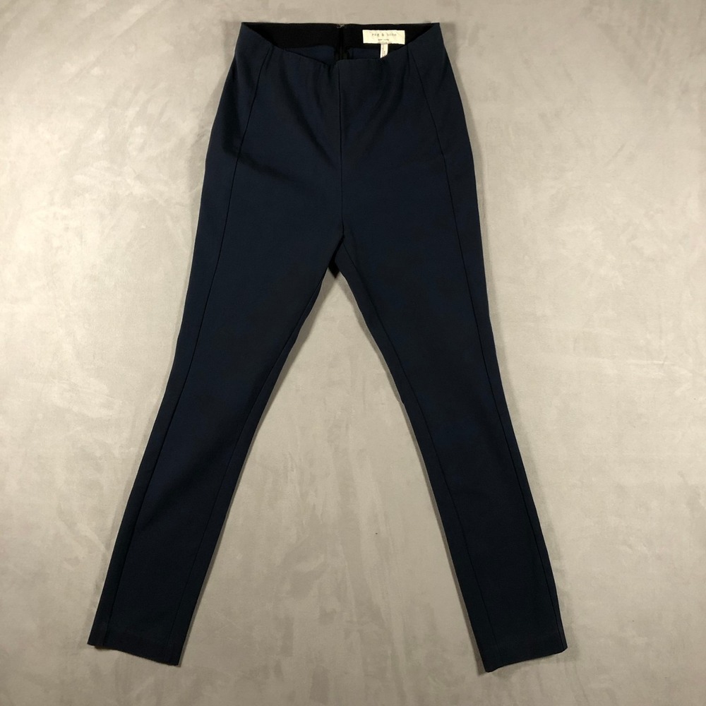Rag & Bone Simone Pants Womens Size 4‎ Navy Blue High Rise Ankle Stretch